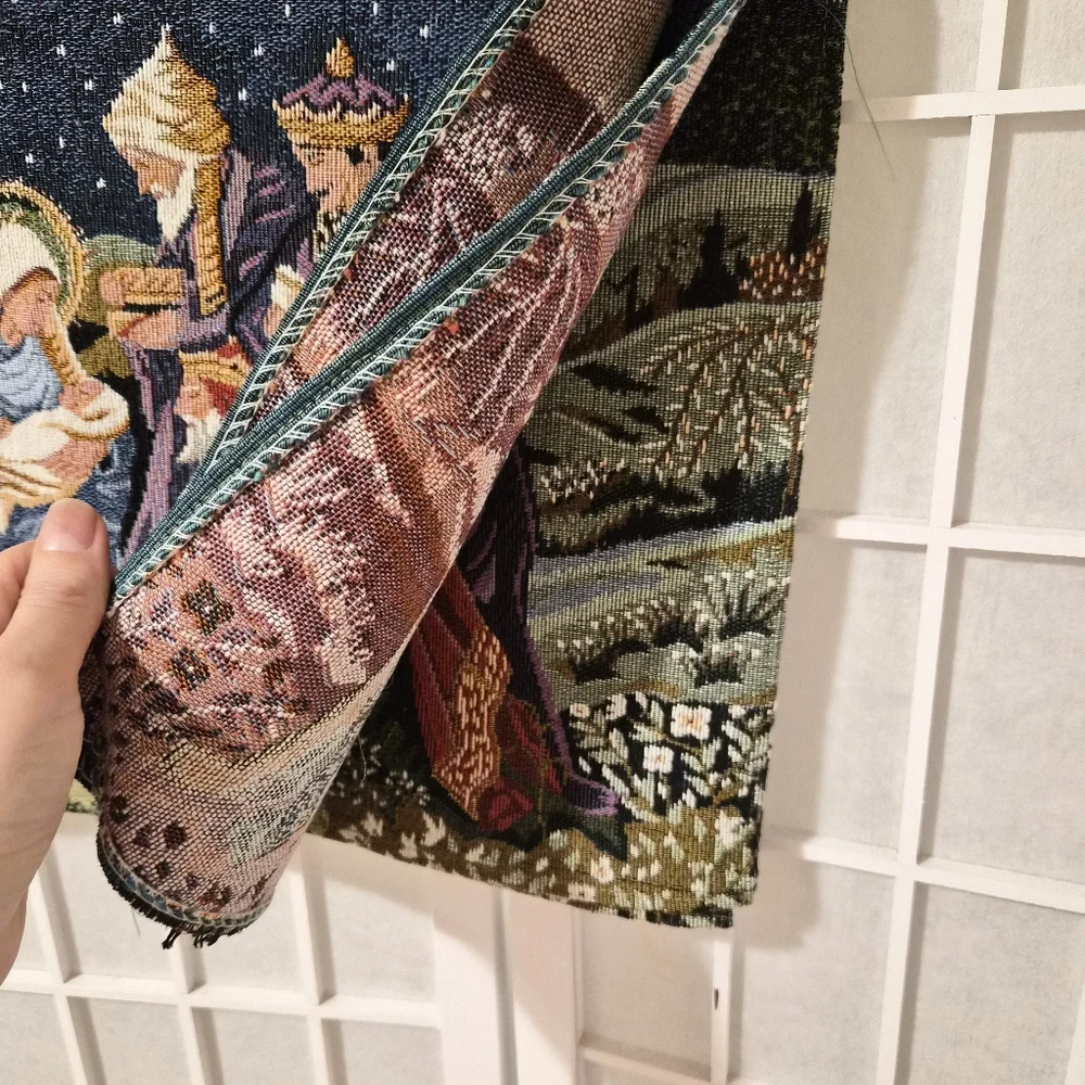 Vintage Nativity Scene Tapestry Placemat Set 4